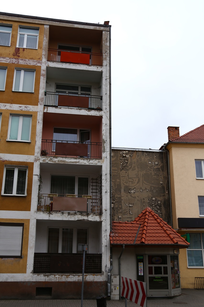 block balconies emboss free photo