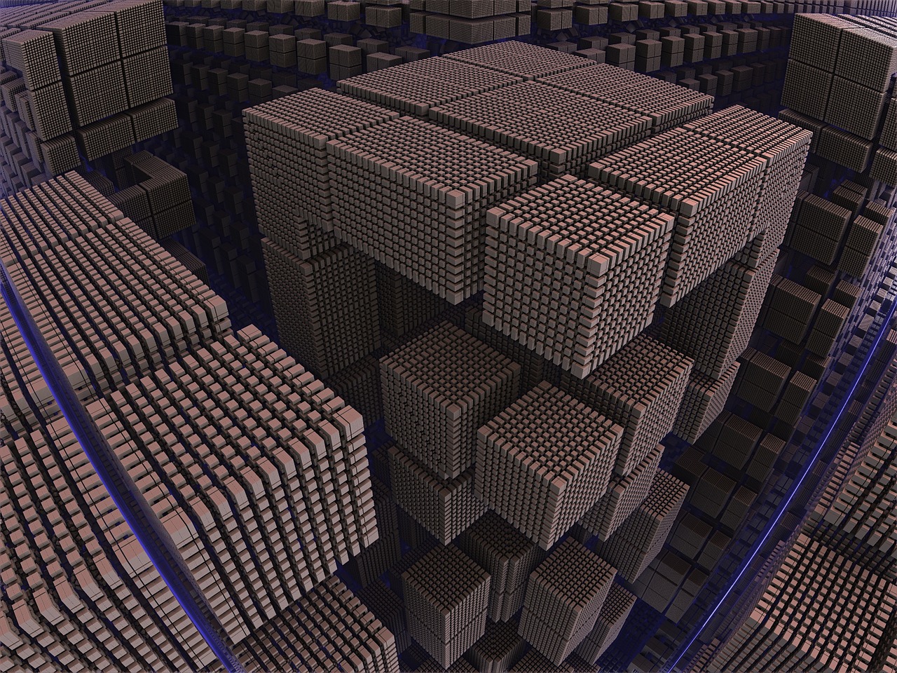 blocks render fractal free photo