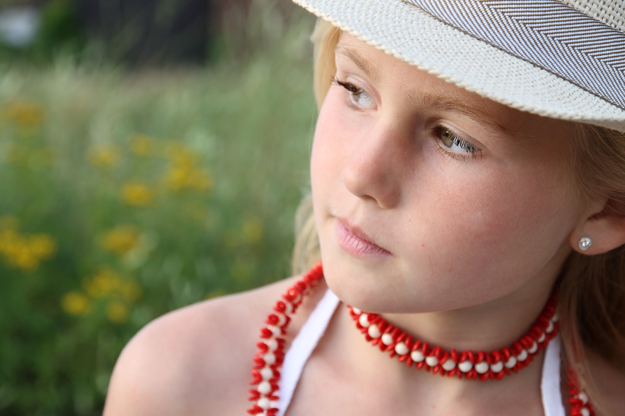 girl hat portrait free photo