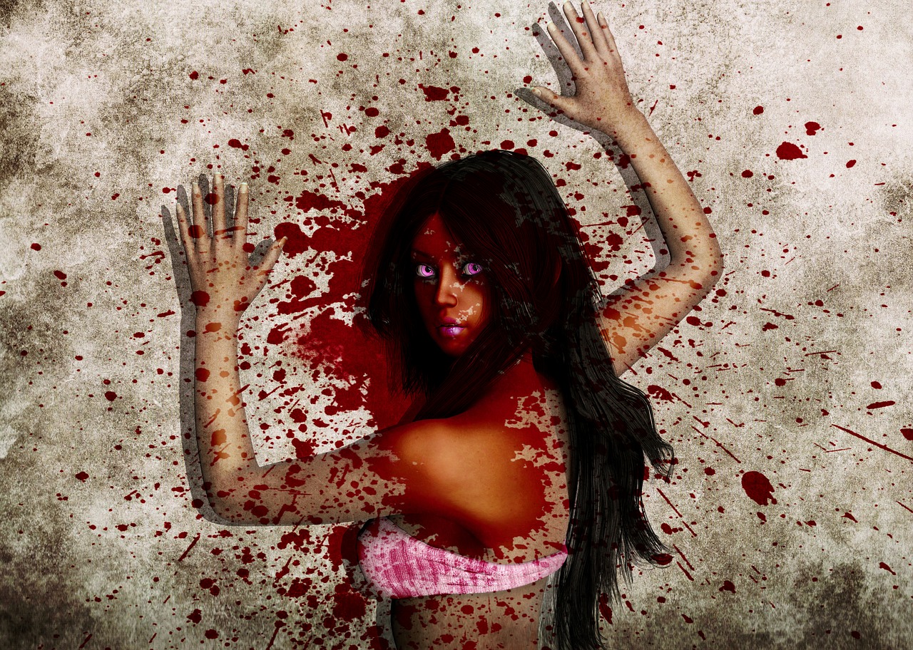 blood splatter horror free photo