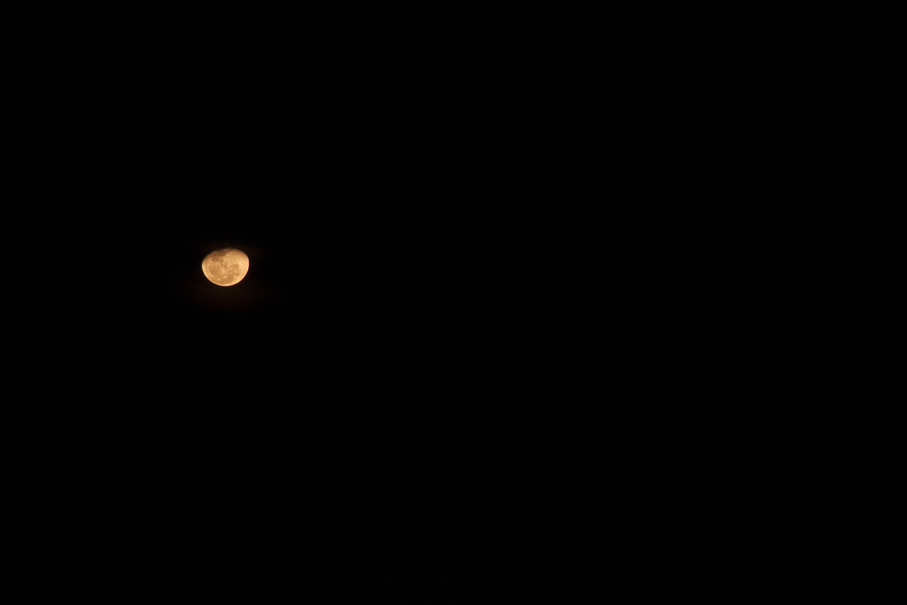 blood moon moon night sky free photo