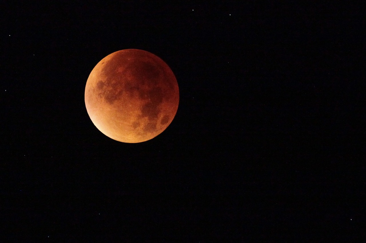 blood moon lunar eclipse core shadow eclipse free photo