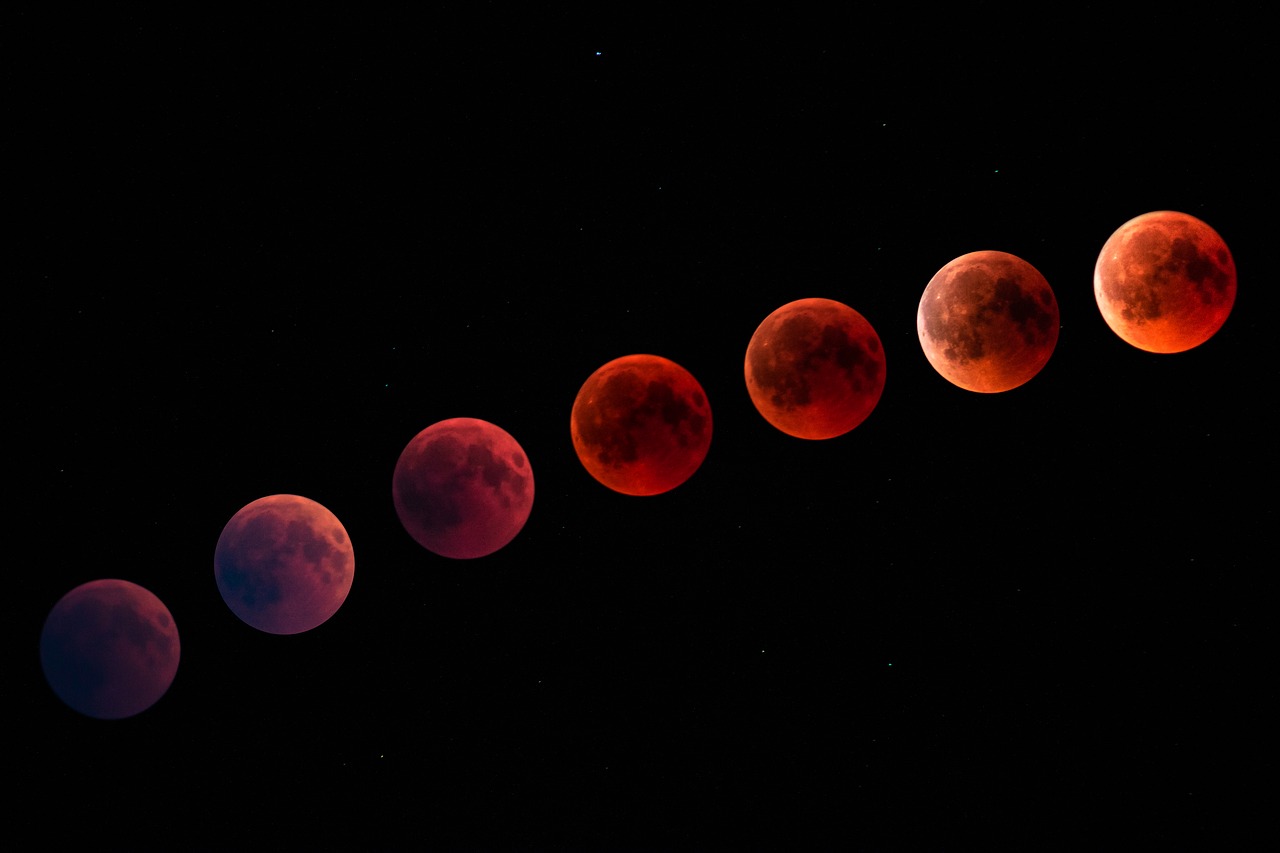 blood moon  moon  night free photo