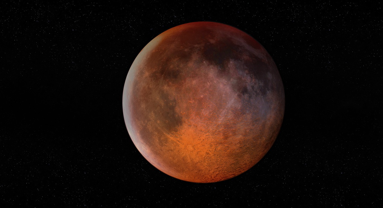 blood moon  moon  lunar eclipse free photo
