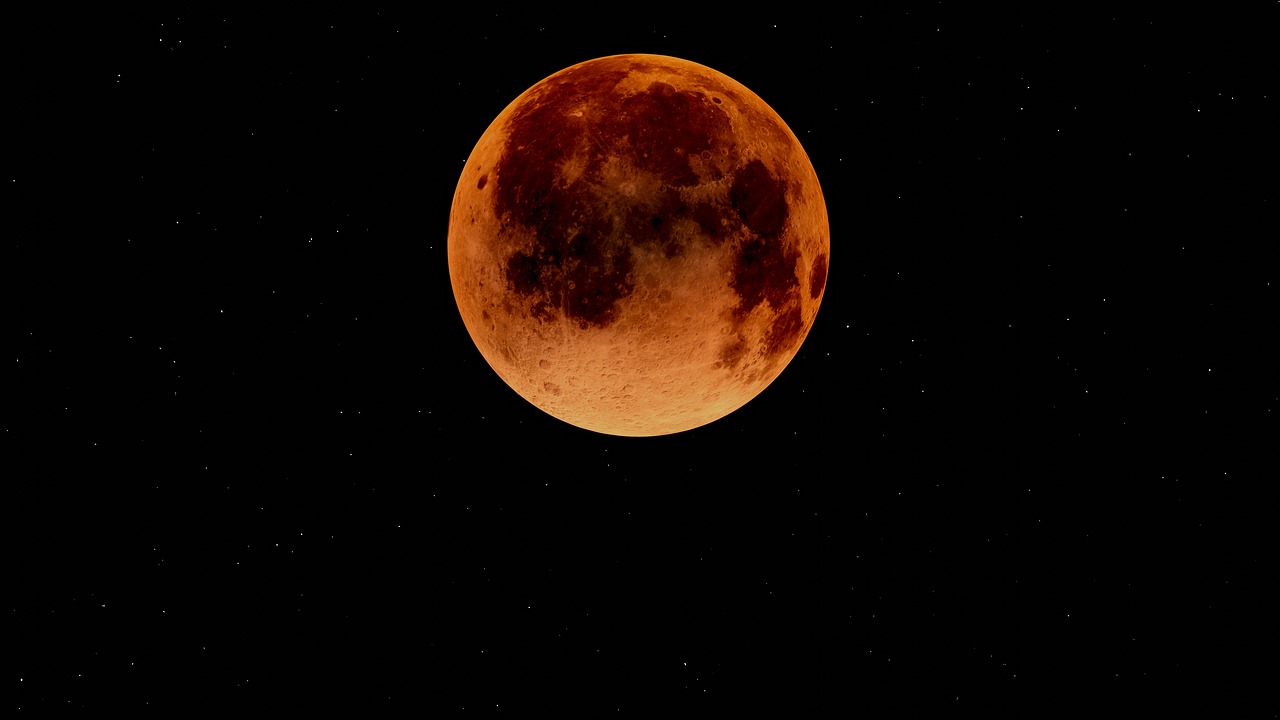 blood moon  moon  lunar eclipse free photo