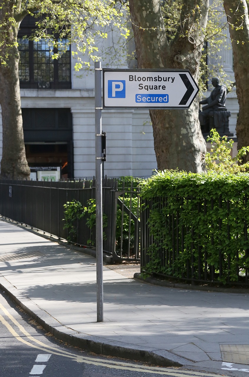 bloomsbury car park sign parking free photo