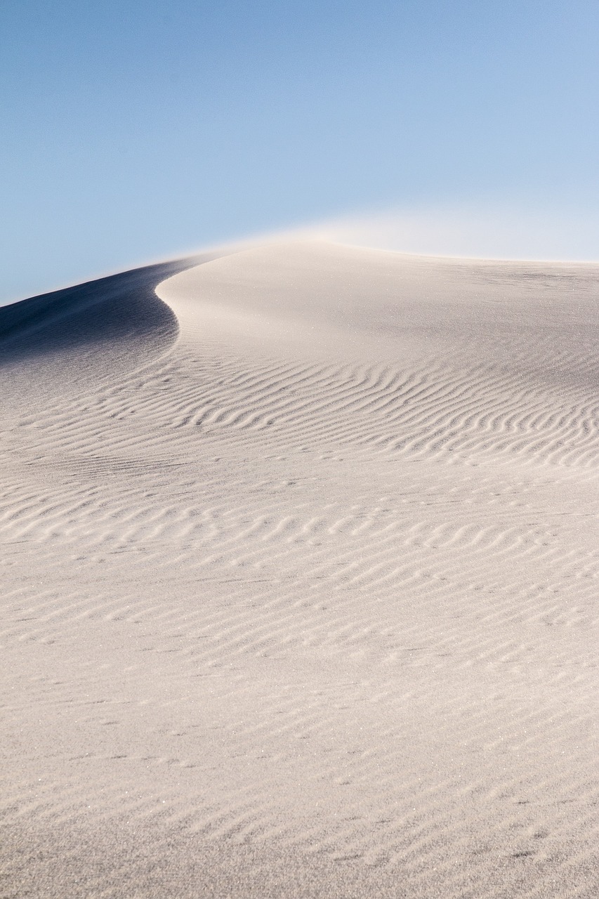 blowing sand white scenic free photo