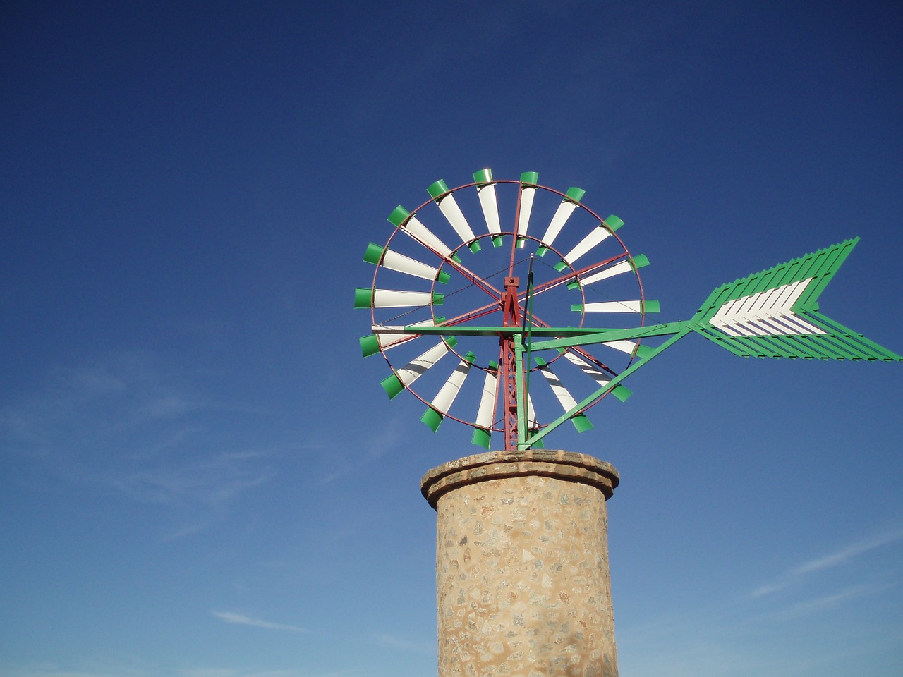 blue sky windmill free photo