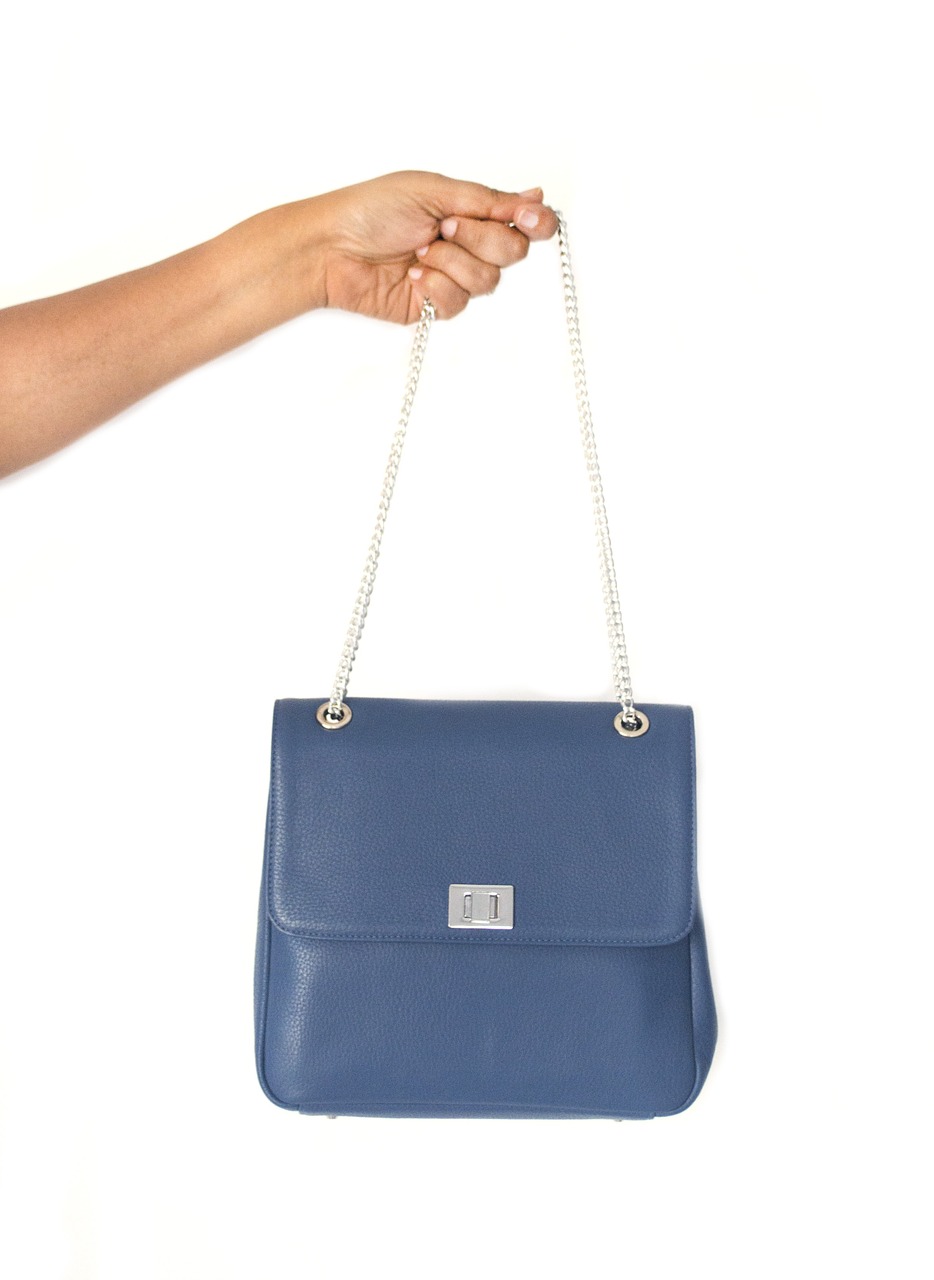 blue bag leather free photo