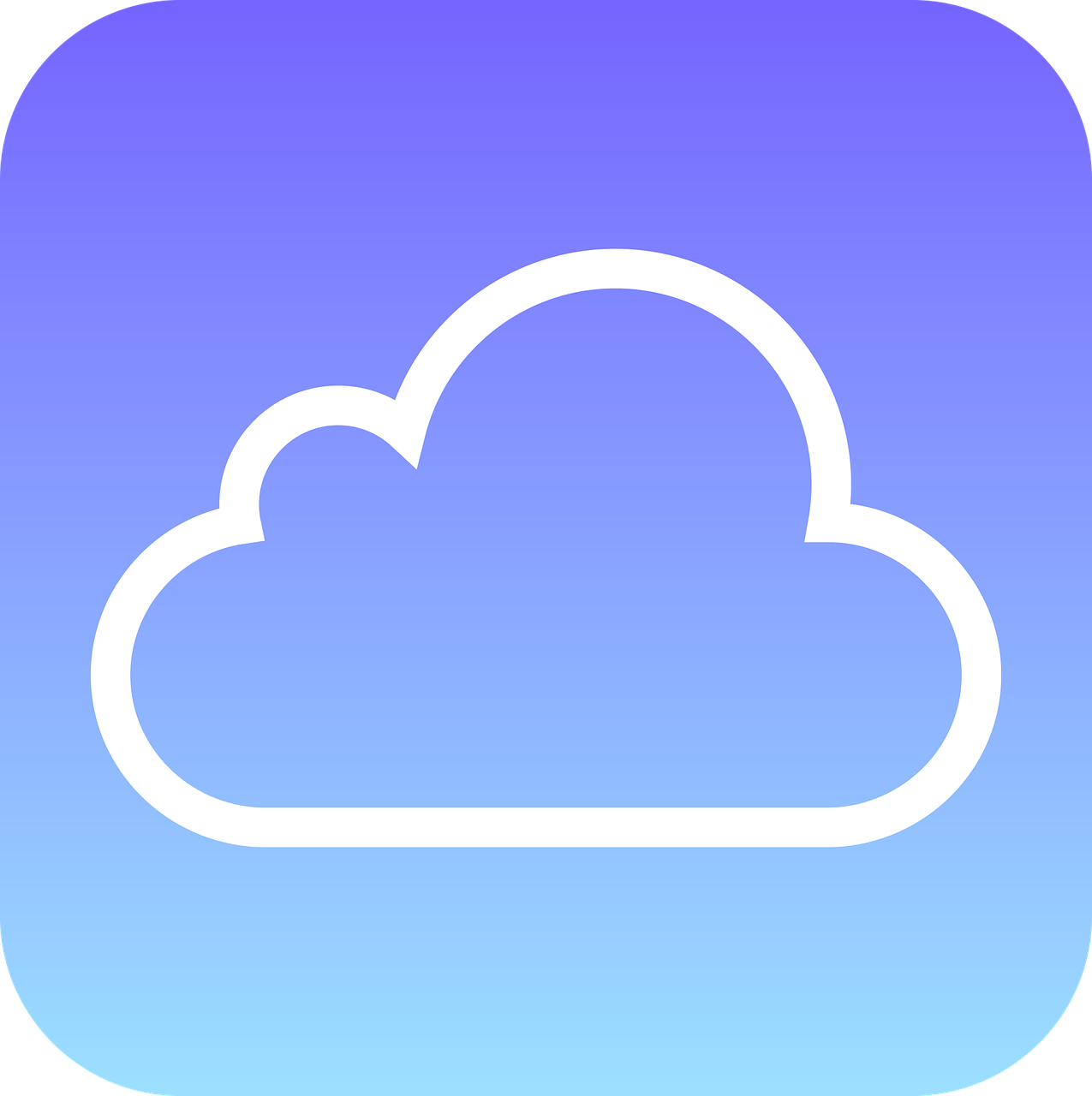 blue cloud icon free photo