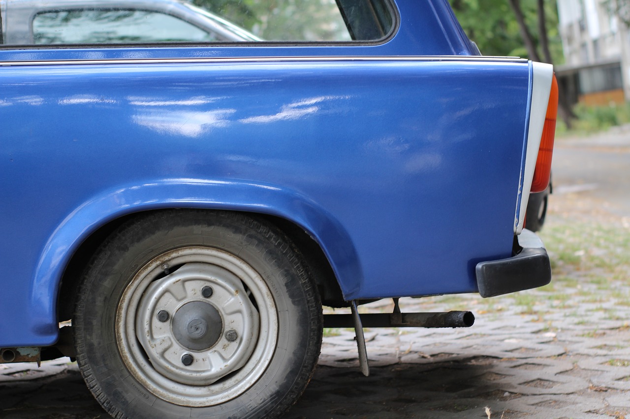 blue trabant car free photo