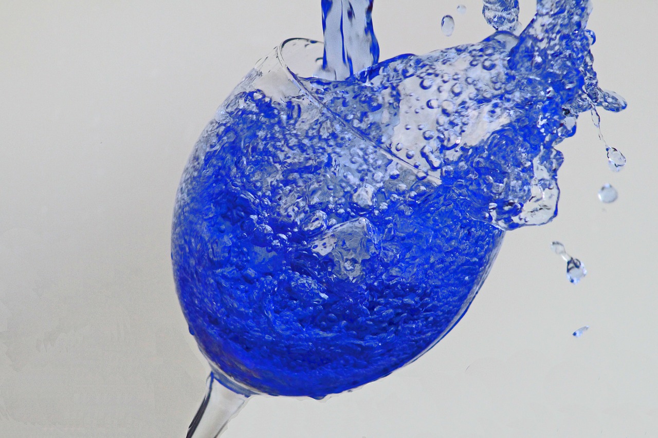 blue liquid drip free photo