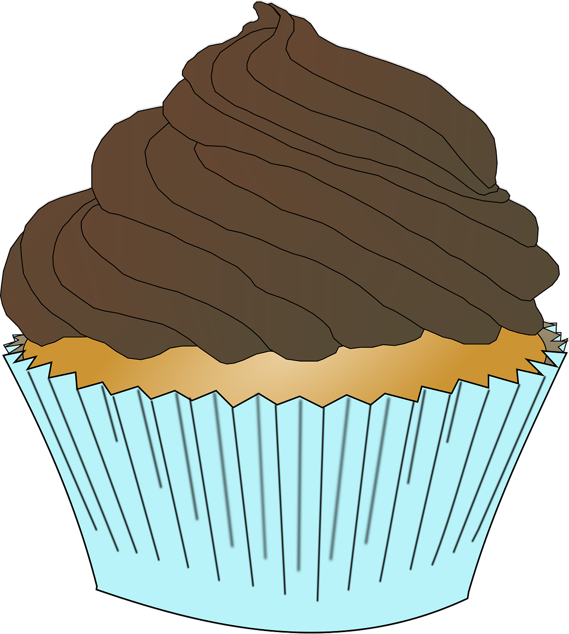 blue chocolate cupcake free photo