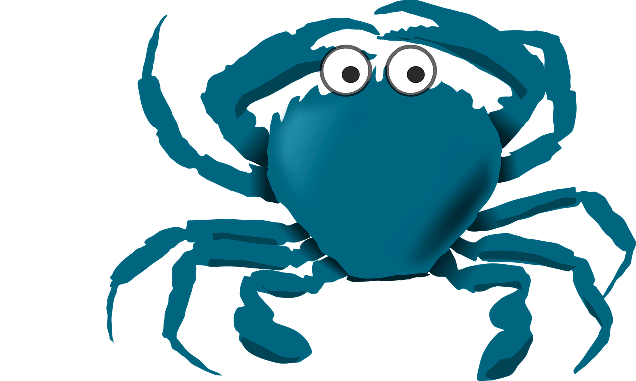 blue cartoon crab free photo