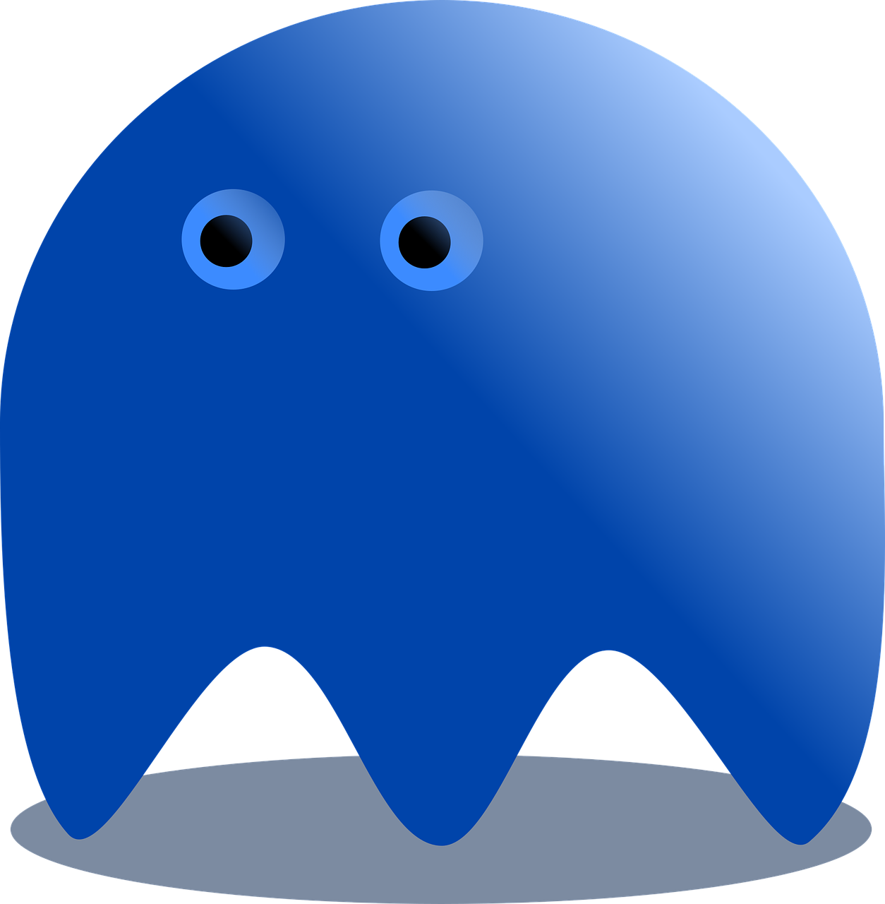blue ghost pacman free photo