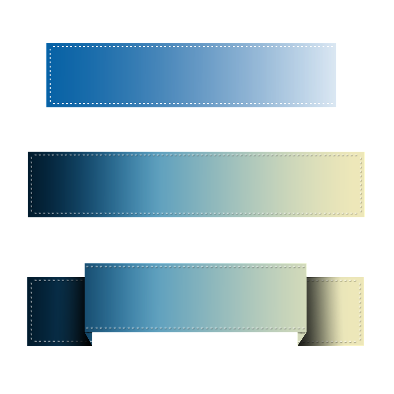 blue banner png free photo