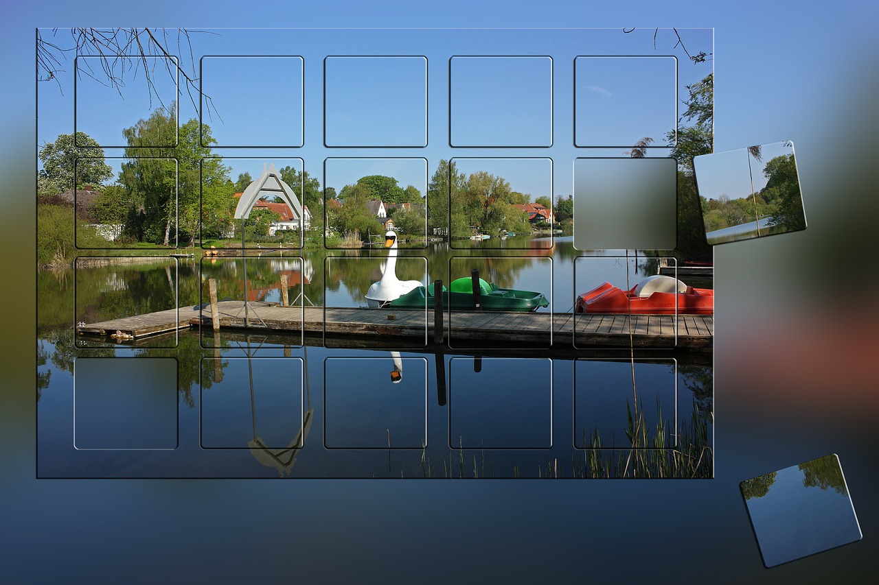 blue share puzzle free photo