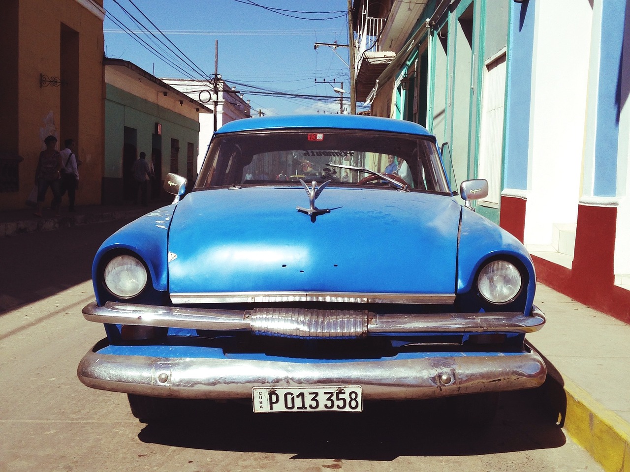 blue car vehicle free photo