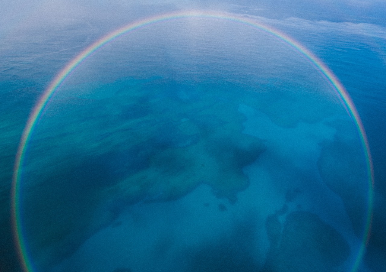 blue aerial view free photo