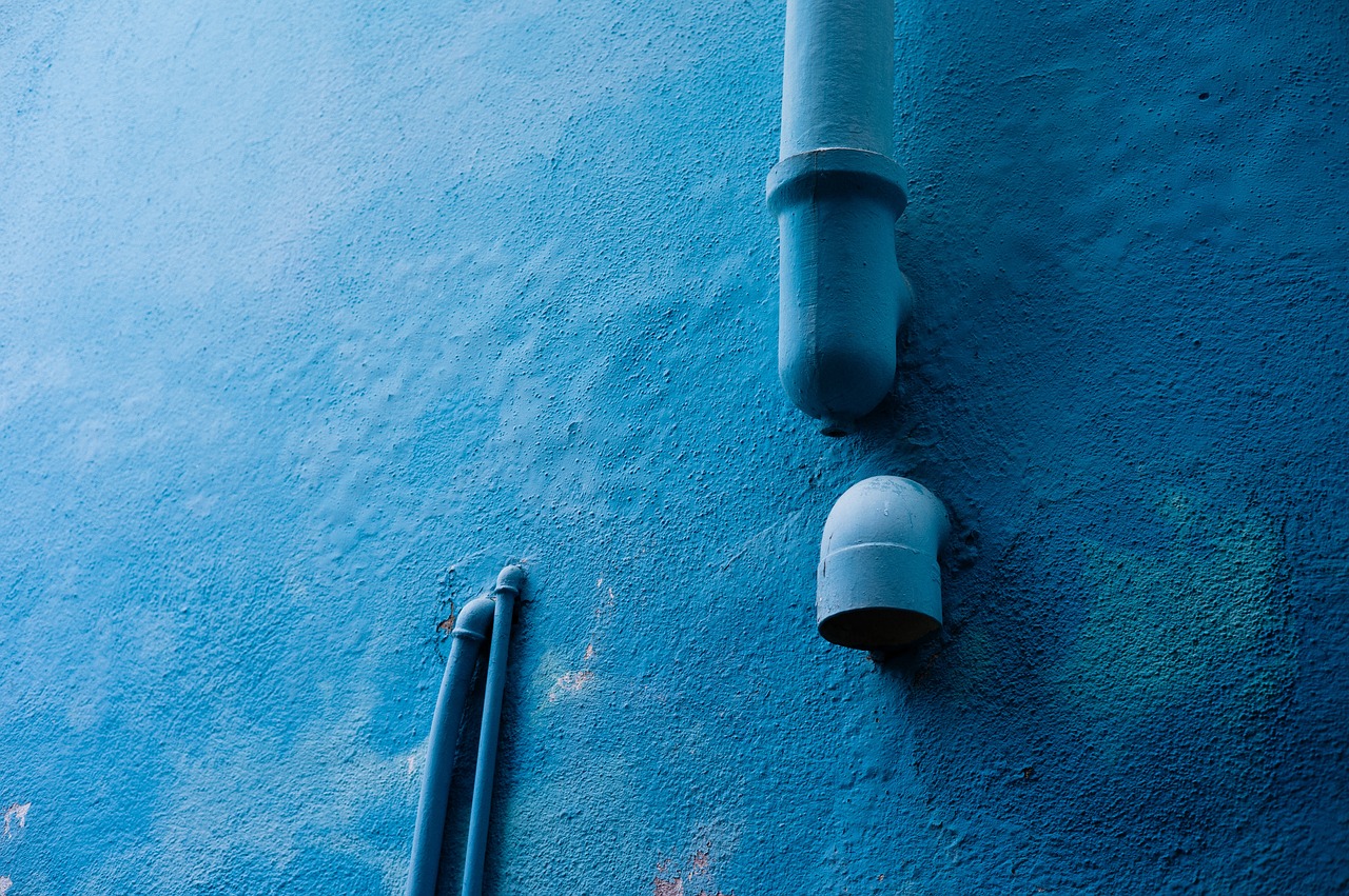 blue concrete wall free photo