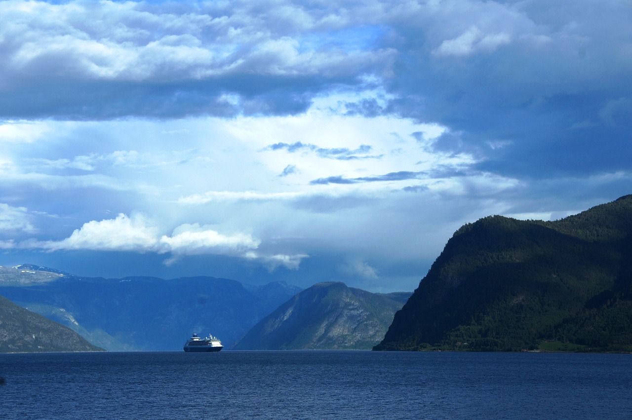 blue clouds far free photo