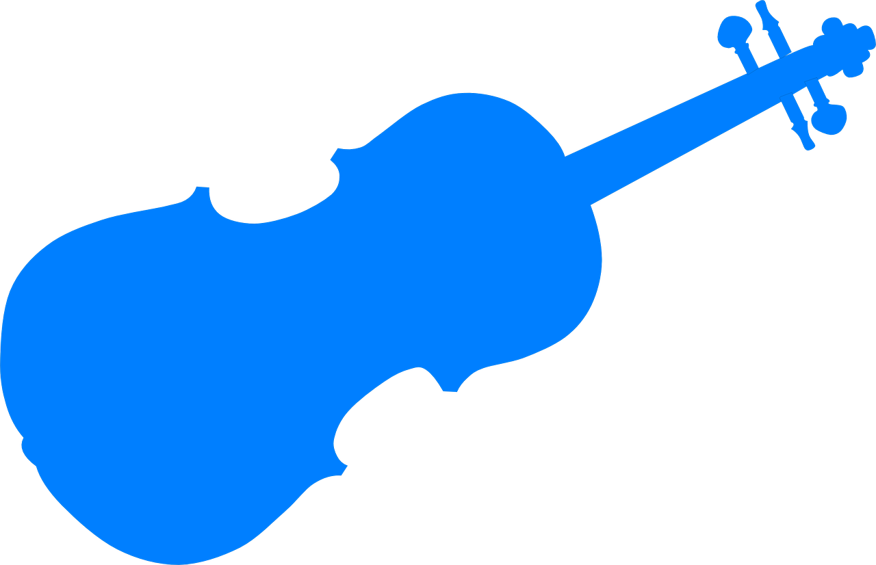 blue violin silhouette free photo