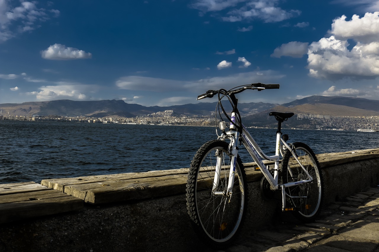 blue cloud bike free photo