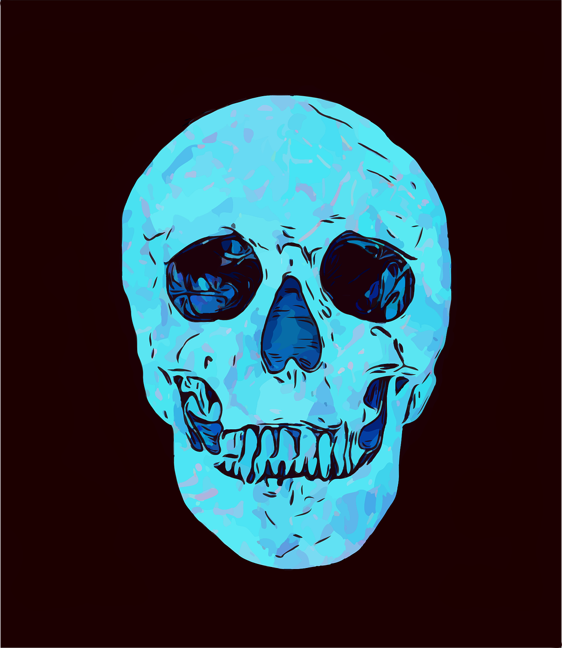 blue  skull  crystal free photo