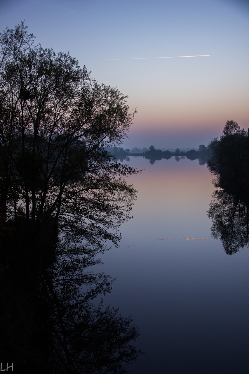 blue  reflection  morning free photo