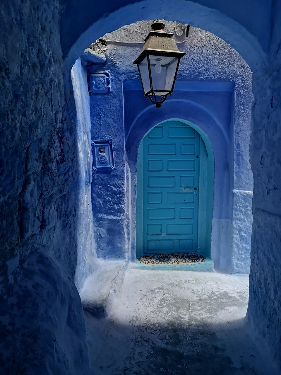 blue  city  morocco free photo