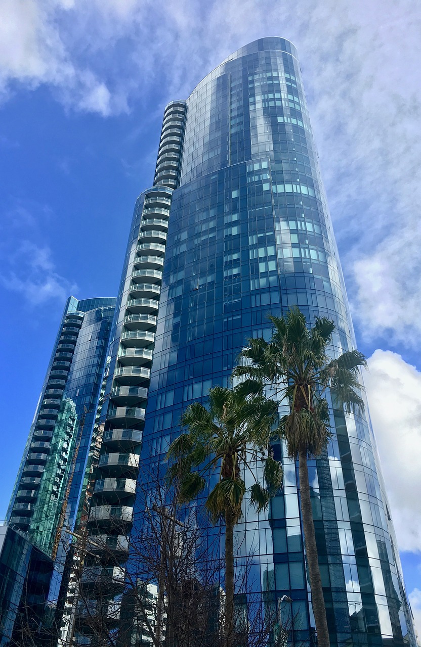 blue  building  architecture free photo