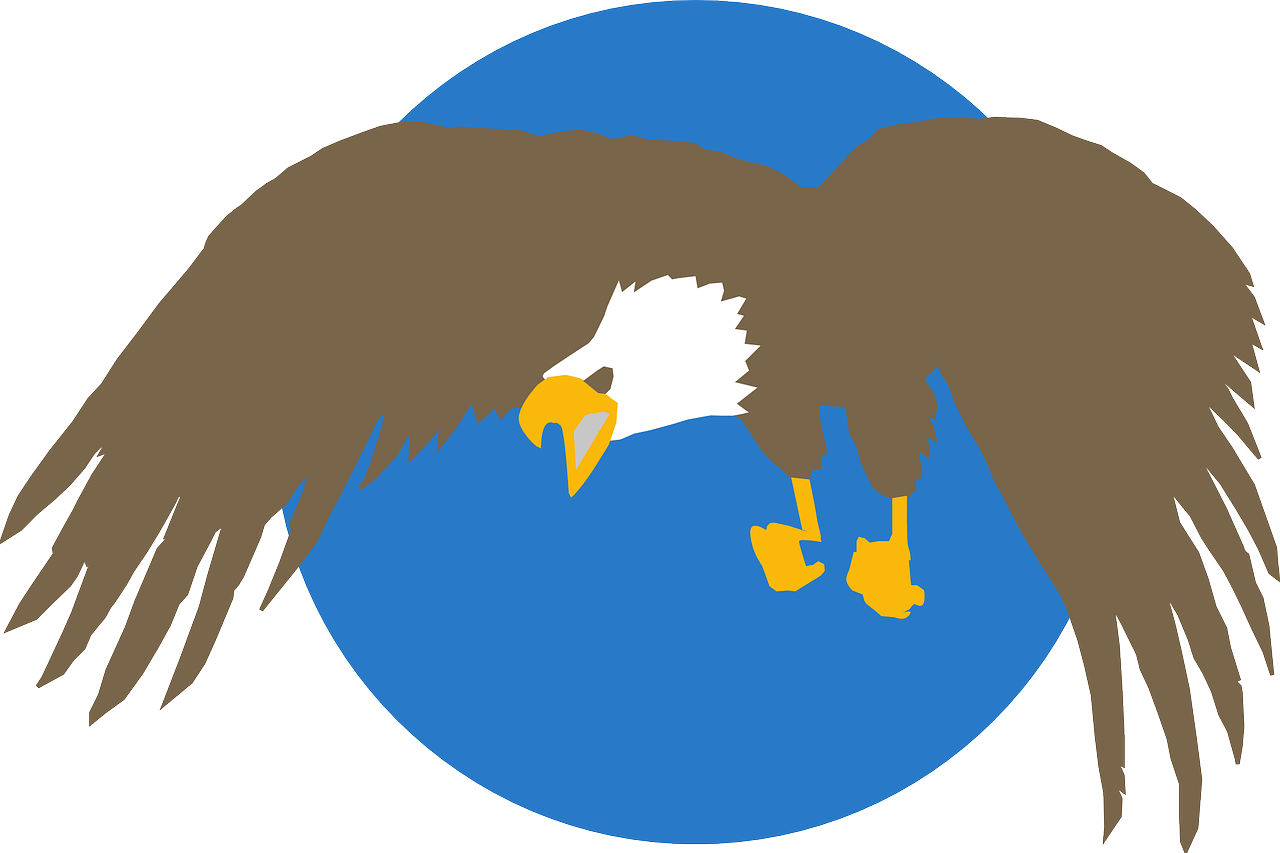 blue circle eagle free photo