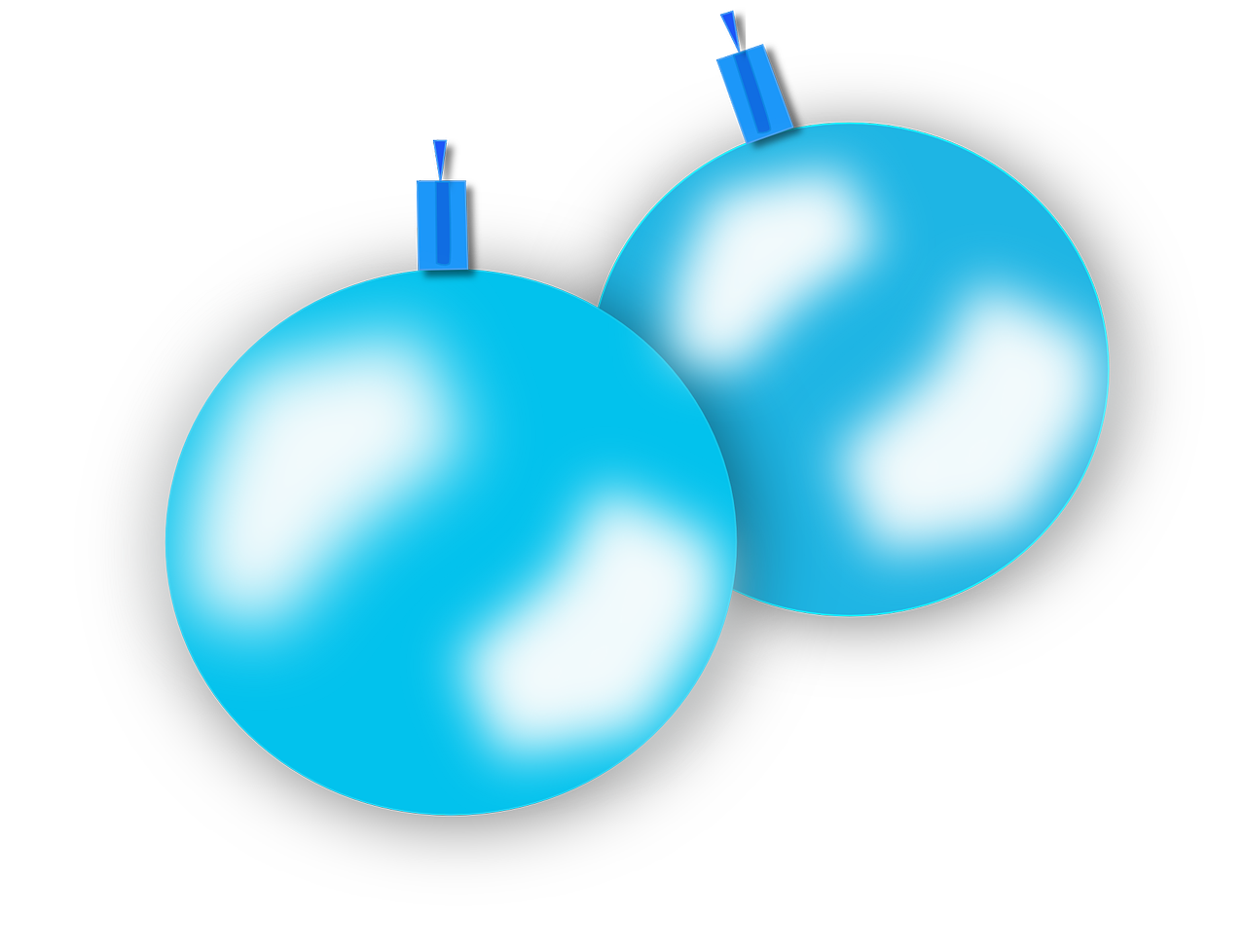 blue christmas ornaments free photo