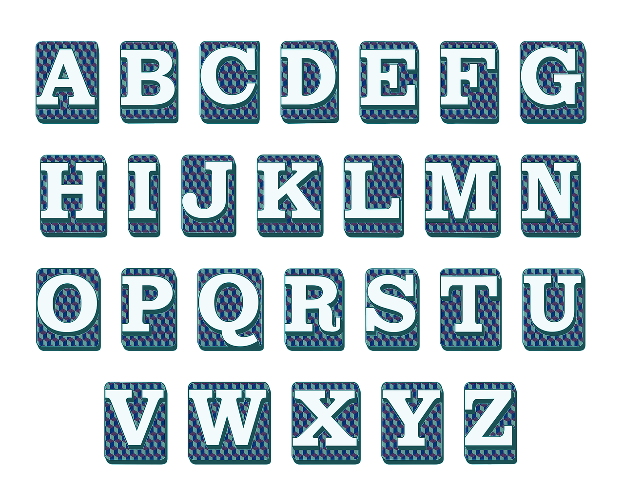 blue alphabet letters free photo