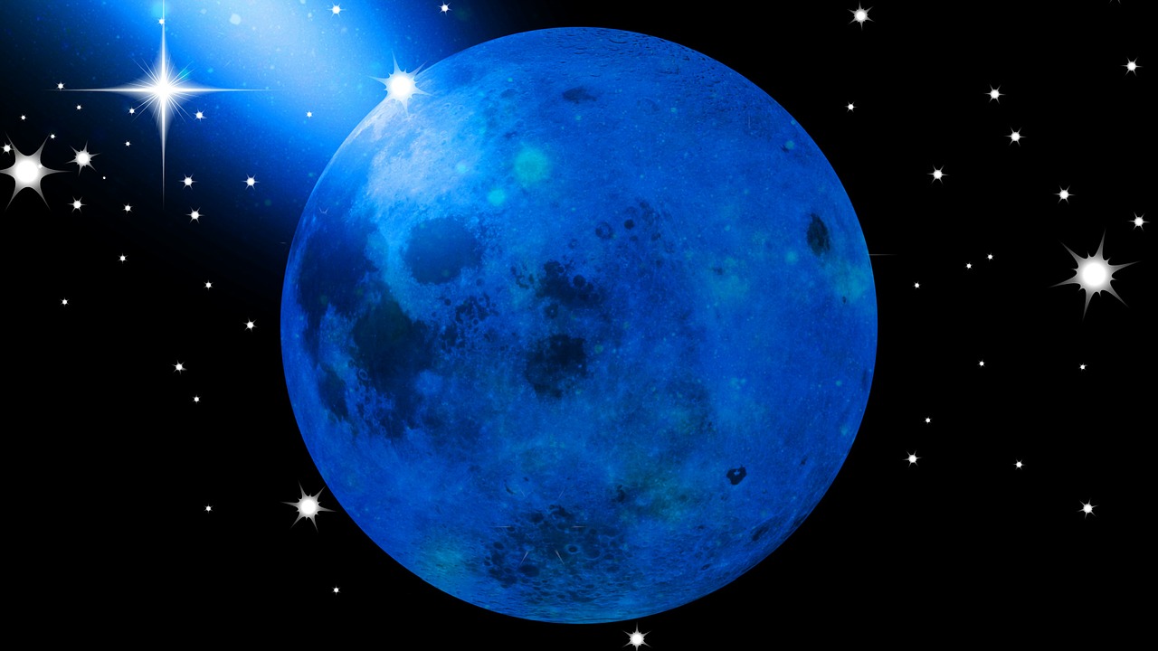 blue moon stars free photo