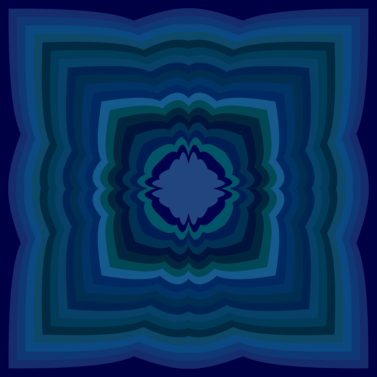 blue concentric graphic free photo