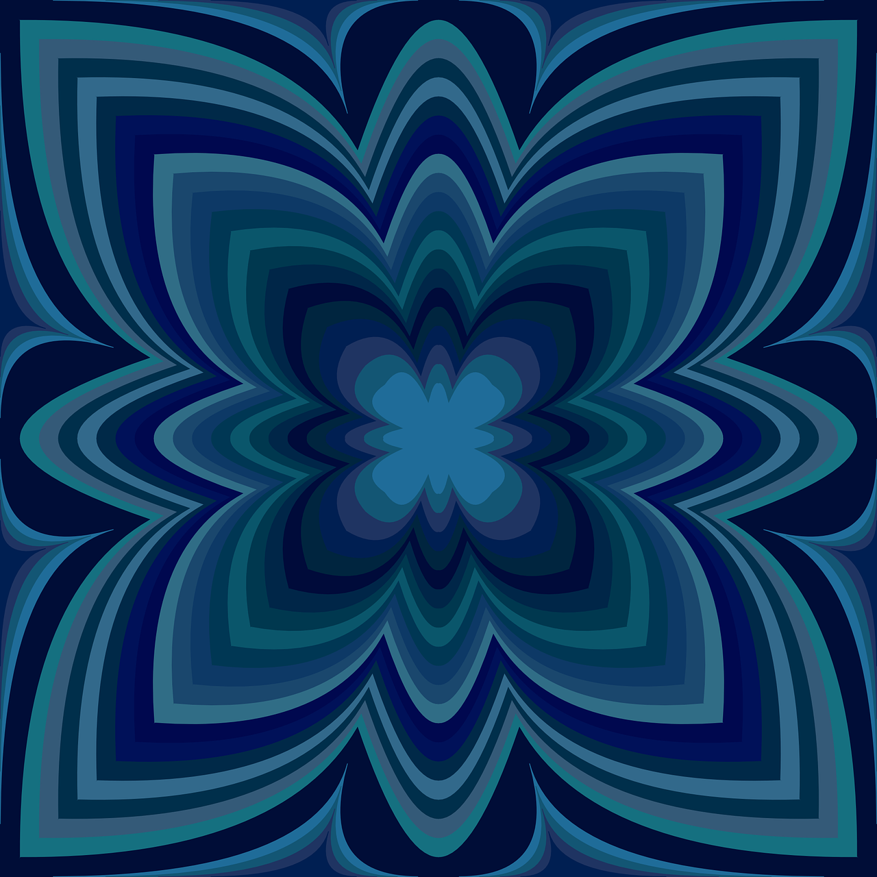 blue geometric flower free photo
