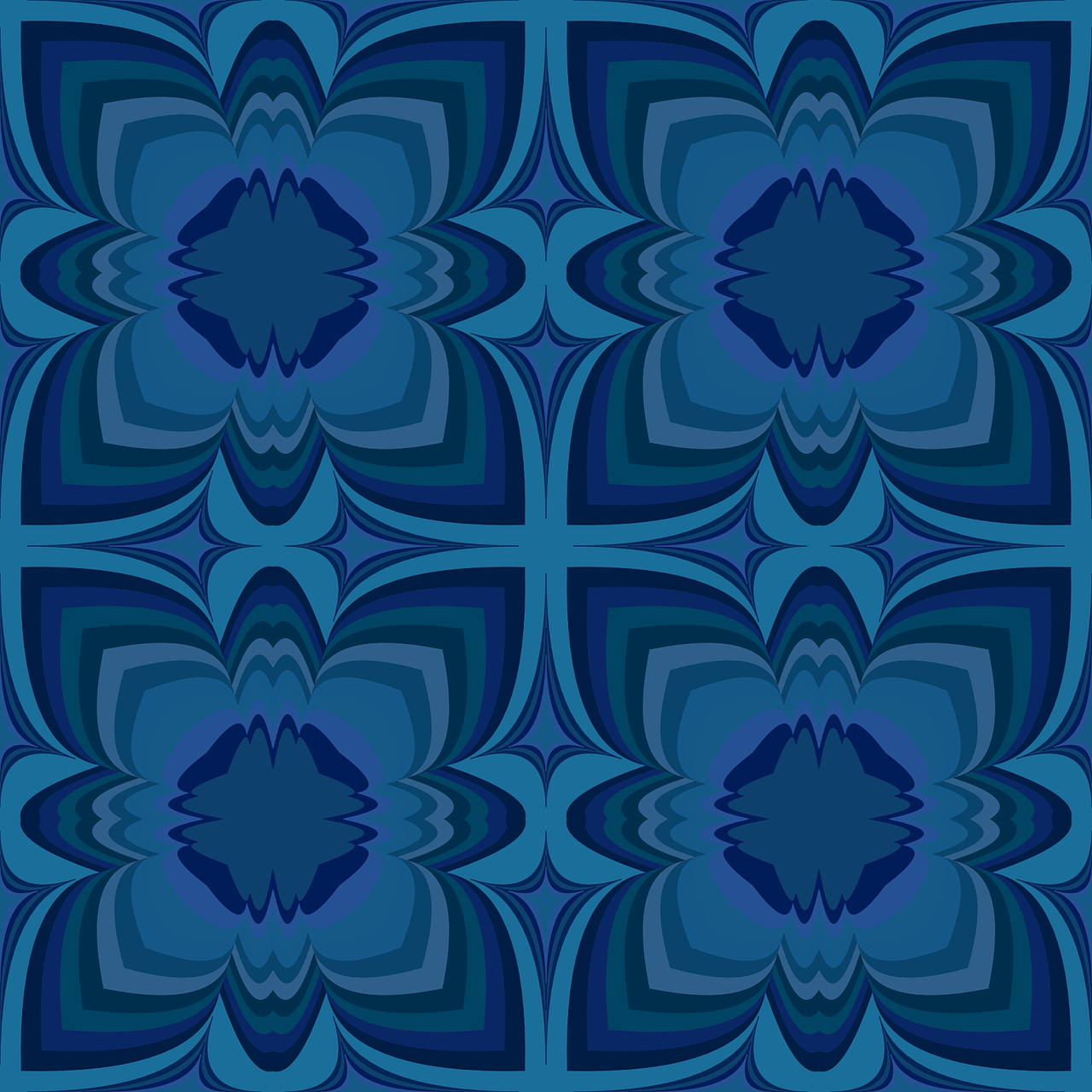 blue floral wallpaper free photo