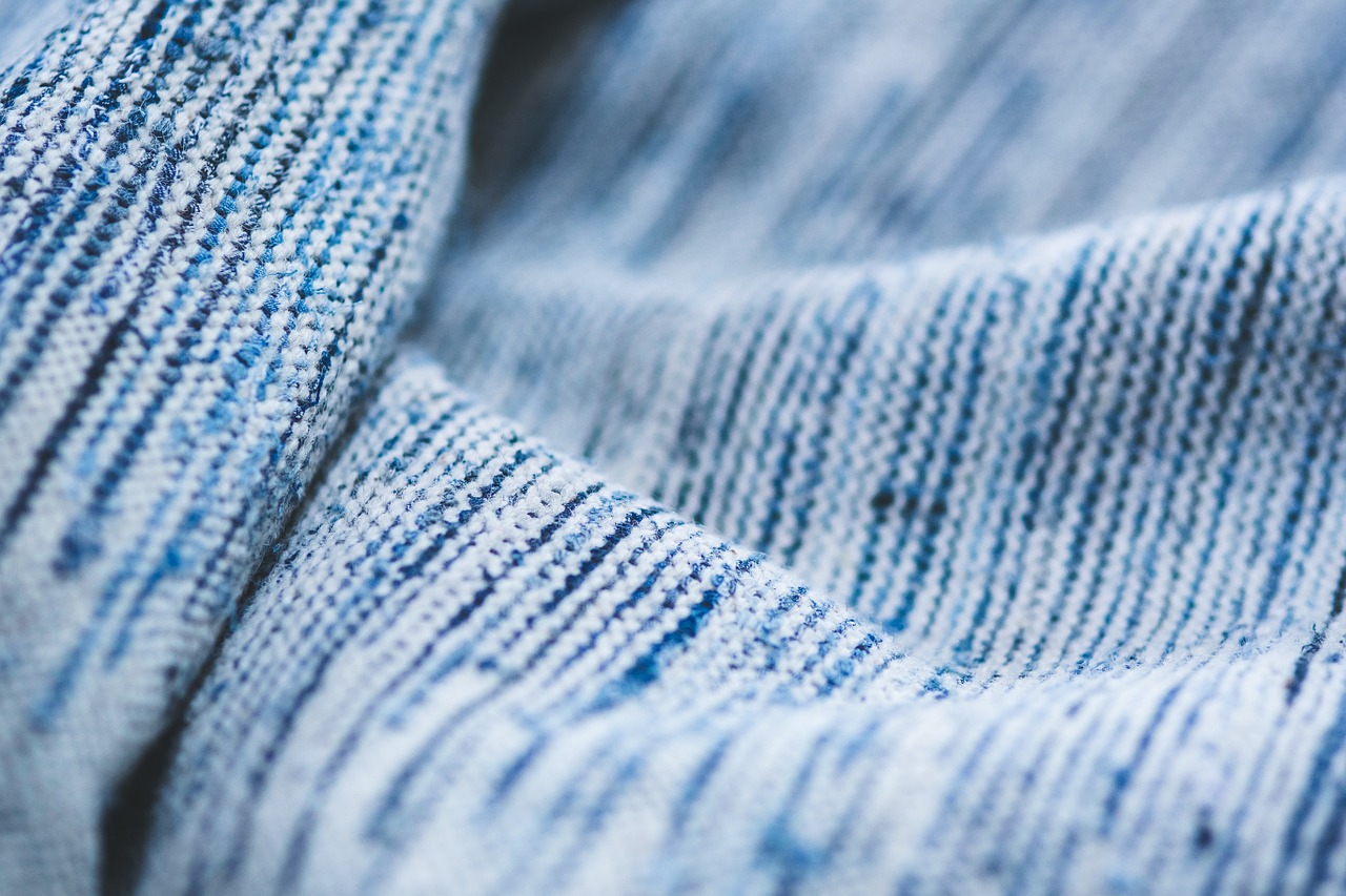 blue textile background free photo