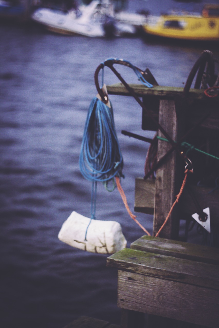 blue rope sea free photo