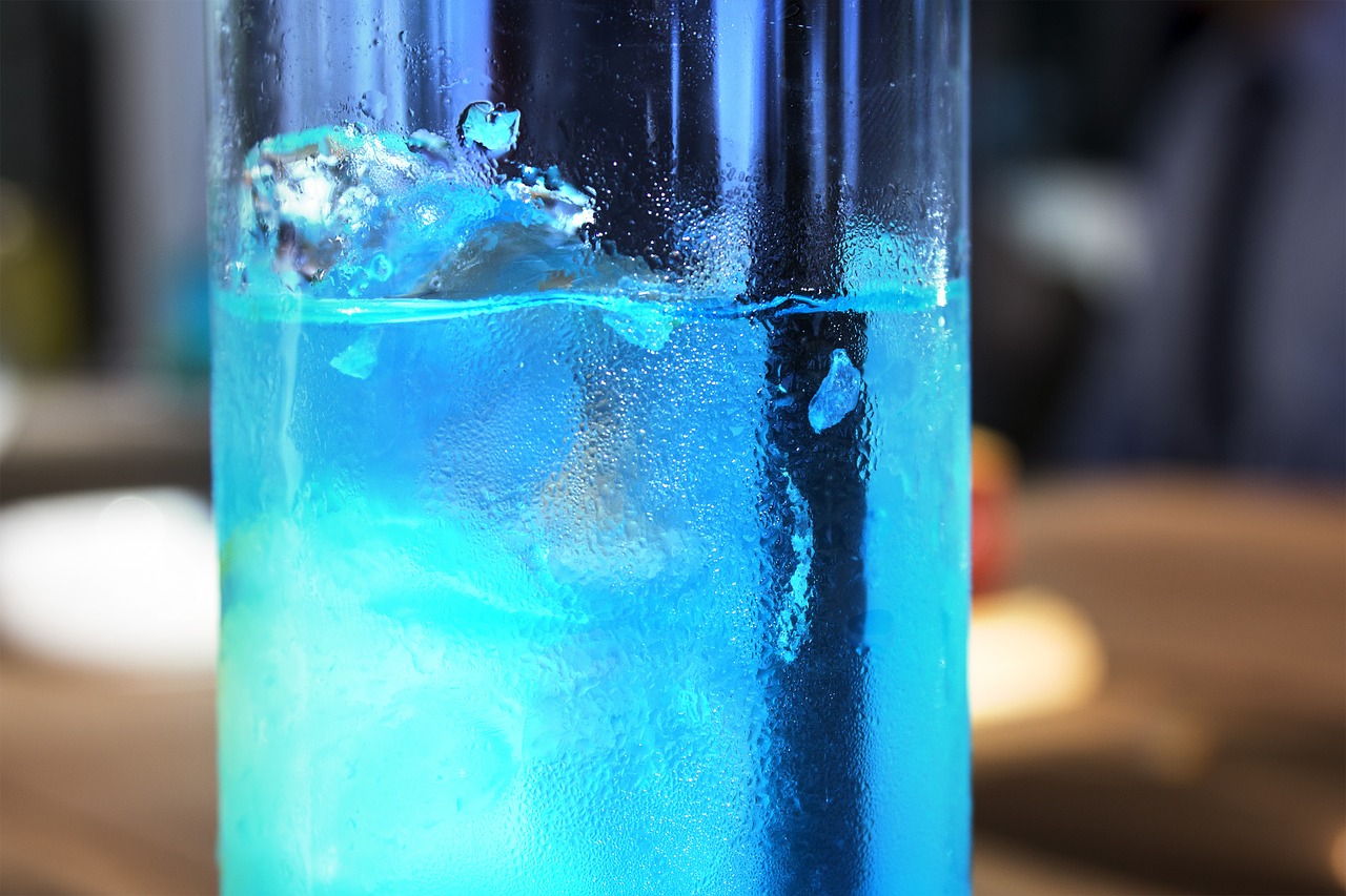 blue cocktail alcohol free photo