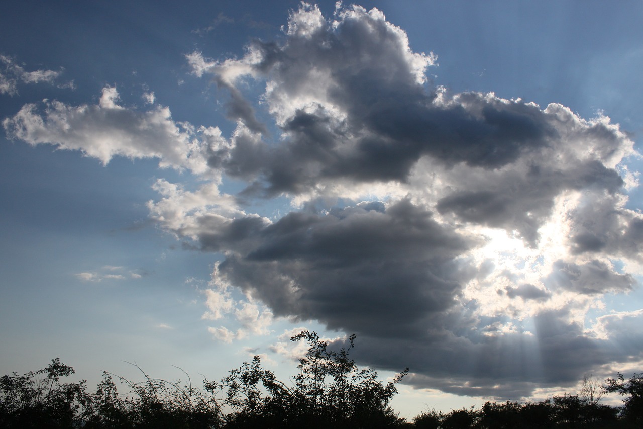 blue bright clouds free photo