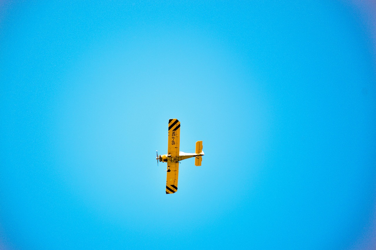 blue sky airplane free photo