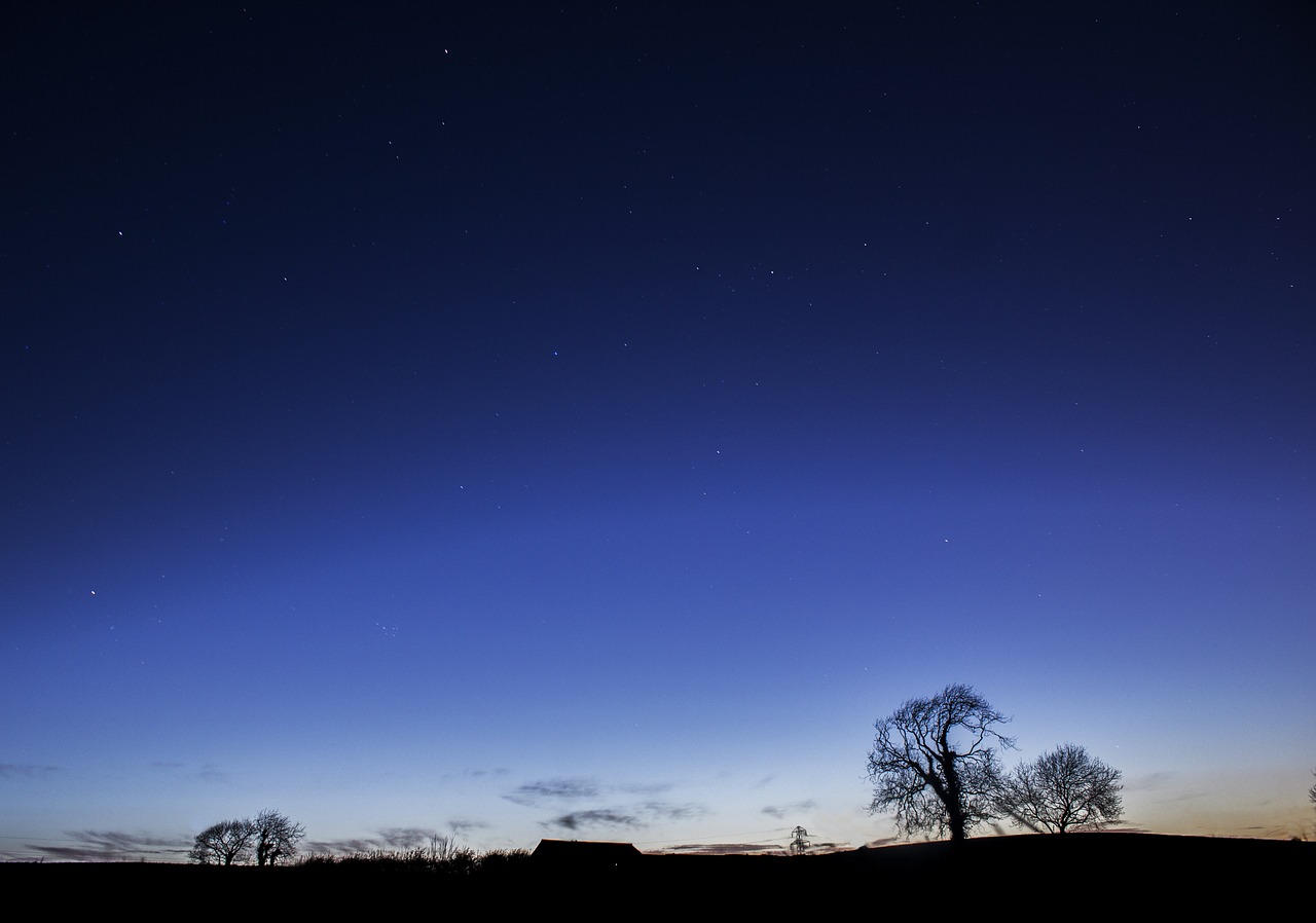 blue night sky free photo