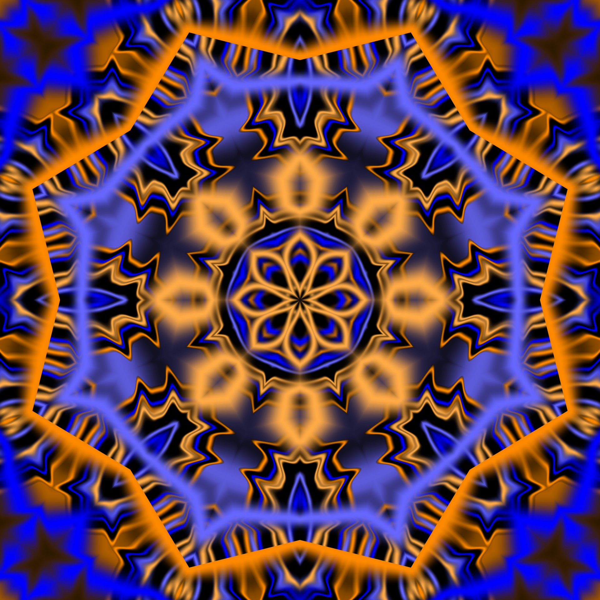 kaleidoscope abstract blue free photo