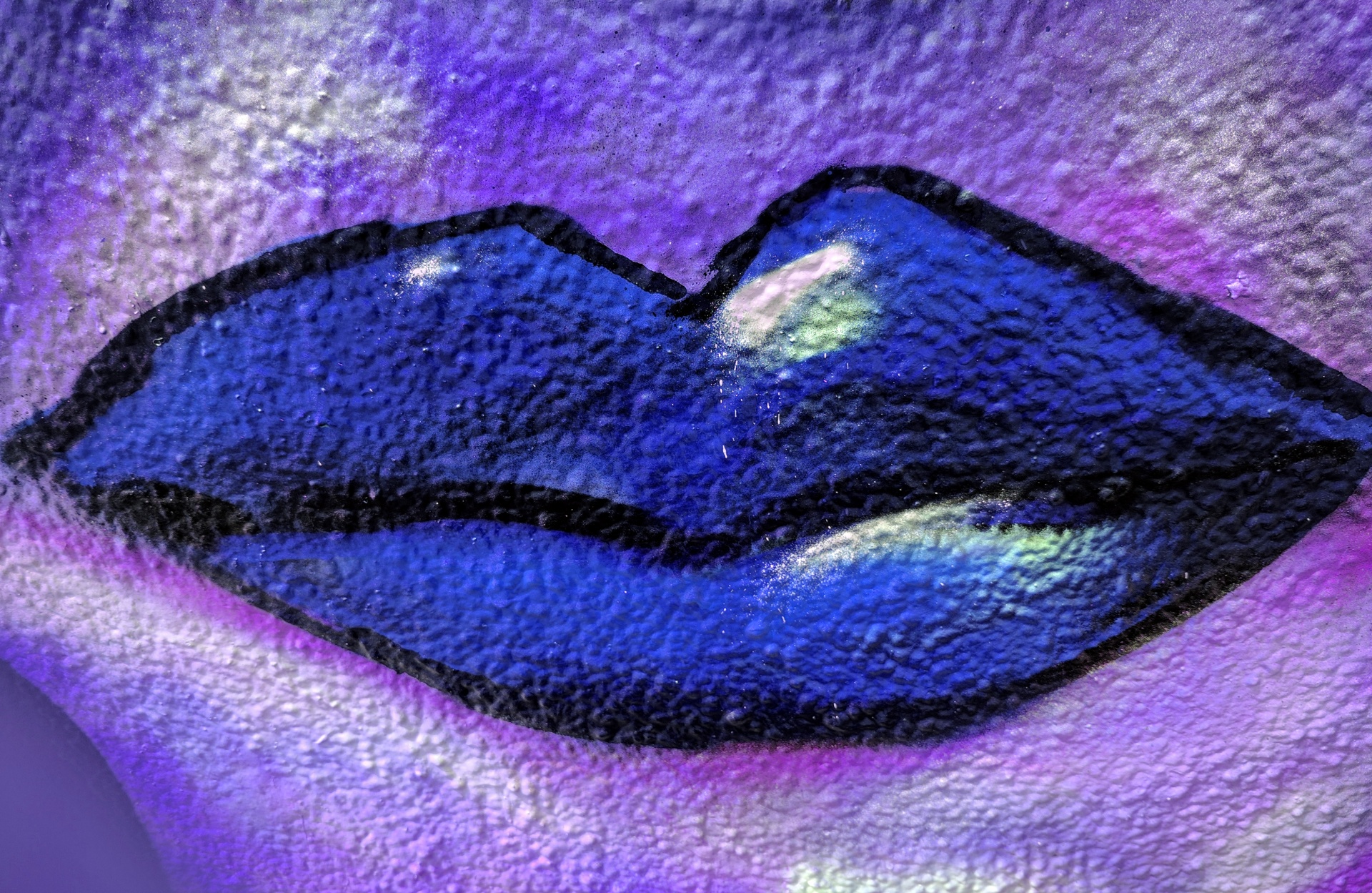 lip lips blue free photo
