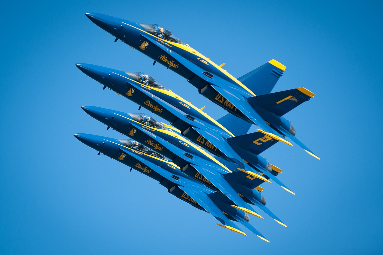blue angels jet fighter free photo