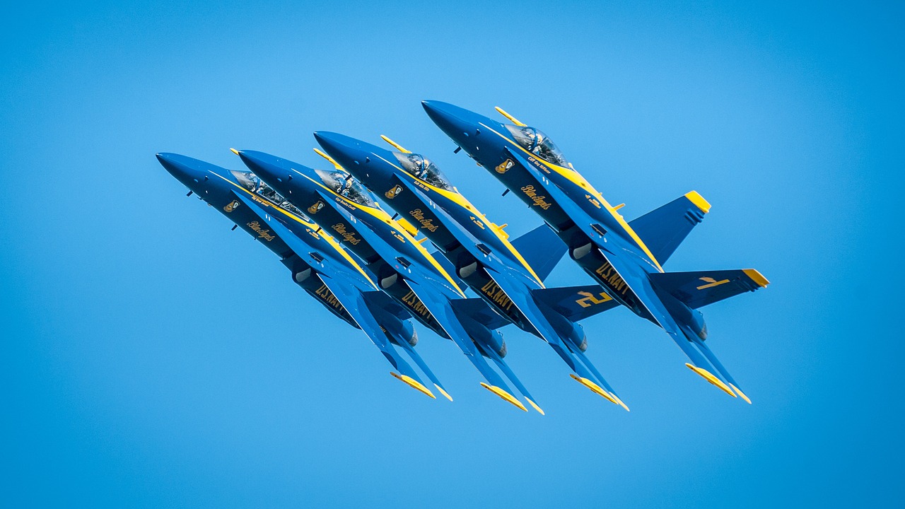 blue angels jet fighter free photo