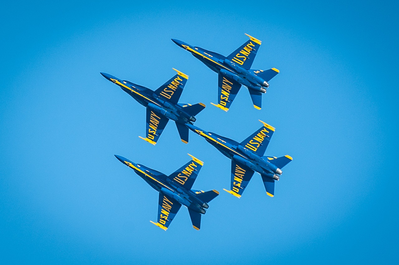 blue angels jet fighter free photo
