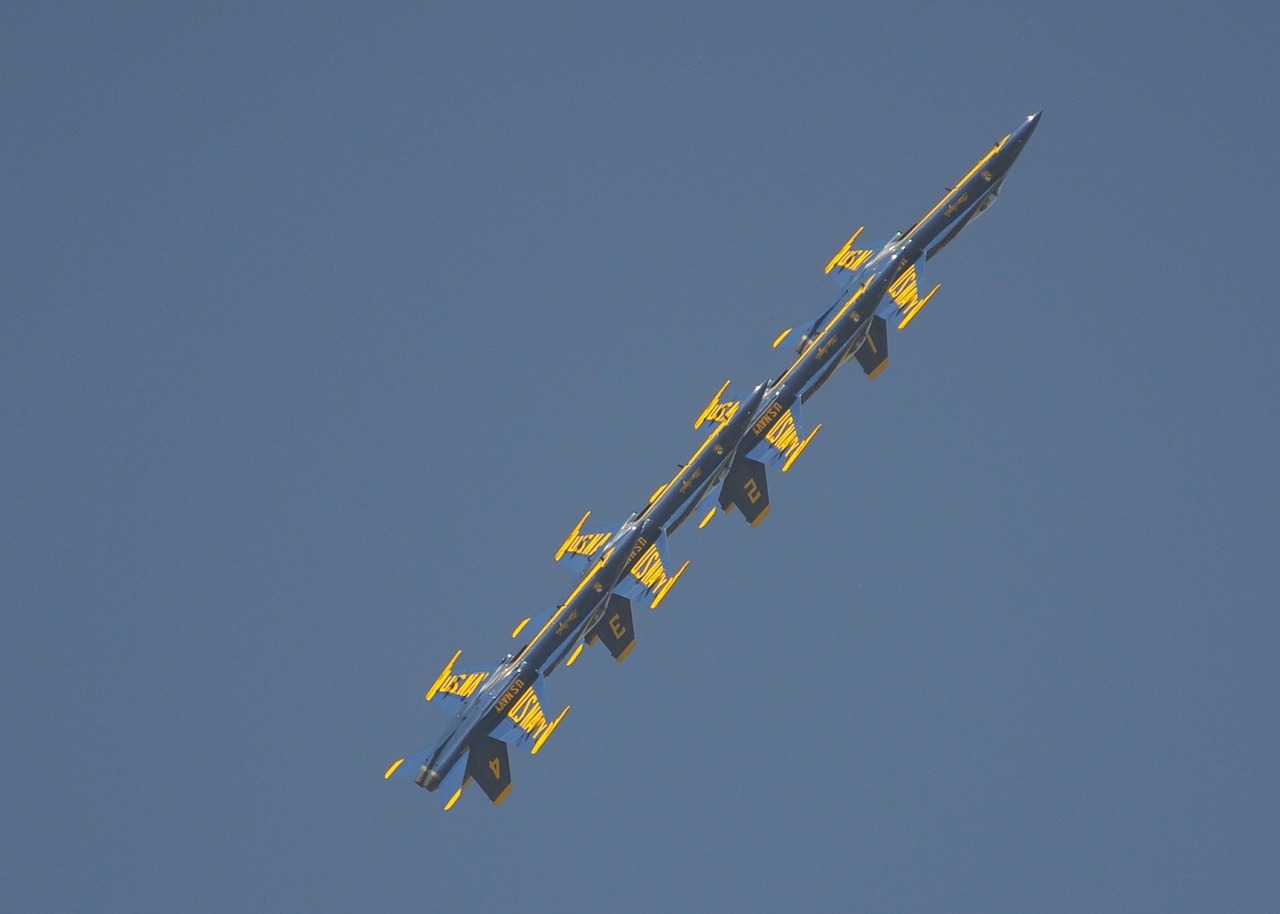 blue angels squadron fighters free photo